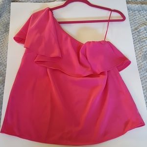 Pink One Shoulder Top